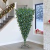VidaXL Brad de Crăciun artificial pre-iluminat cu minge, cu design răsturnat 3396889