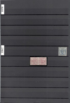 ROMANIA.1865/1990 Colectie cronologica timbre nestampilate in 4 clasoare cu etui foto
