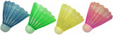 Set 4 fluturasi badminton, dimensiune 8x6.5 cm, multicolor