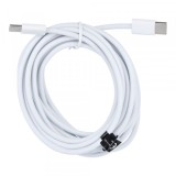 Cablu Date si Incarcare USB-C - USB-C OEM HD26, 30W, 3m, Alb, Universal