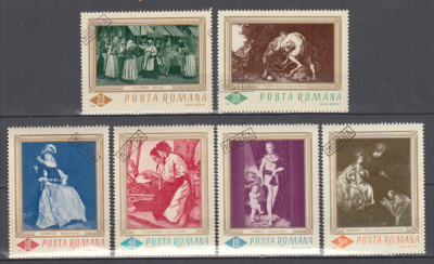 ROMANIA 1967 LP 644 REPRODUCERI DE ARTA SERIE INSCRIPTIE &amp;rdquo;MOSTRA&amp;rdquo; foto