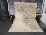 Oravița, V&acirc;rșeț, Biserica Albă, Banloc, Moravița, Berzovia, Cacova, Ciudanovița, Moldova Nouă, hartă color, scara 1:300.000, M.D. Moldoveanu, c. 1929