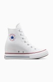 Converse tenisi Chuck Taylor All Star Wedge femei, culoarea alb, A11908C