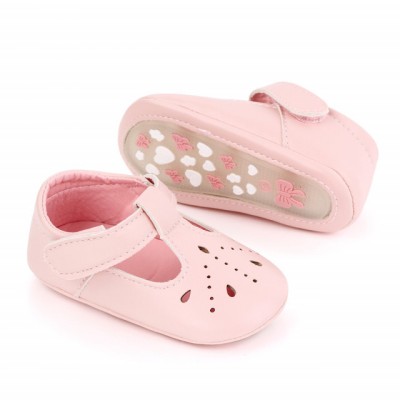 Pantofiori roz cu puncte decupate (Marime Disponibila: 3-6 luni (Marimea 18 foto