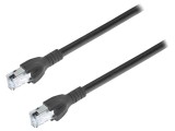 Cablu Patch Cord S/FTP CAT6a Negru 1m 26AWG