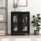 vidaXL Servantă, negru, 69,5x34x90 cm, lemn prelucrat