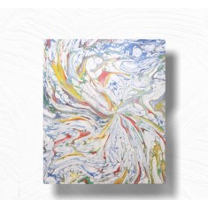 Tablou pictat manual multicolor Abstract Seaside, XXL