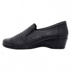 Pantofi casual dama piele naturala - Nicolis negru - Marimea 36 foto