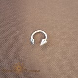 Piercing Potcoava cu Design Asimetric din Titan