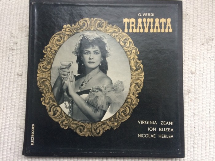 traviata verdi virginia zeni ion buzea nicolae herlea box set 3 lp disc vinyl muzica opera VG+