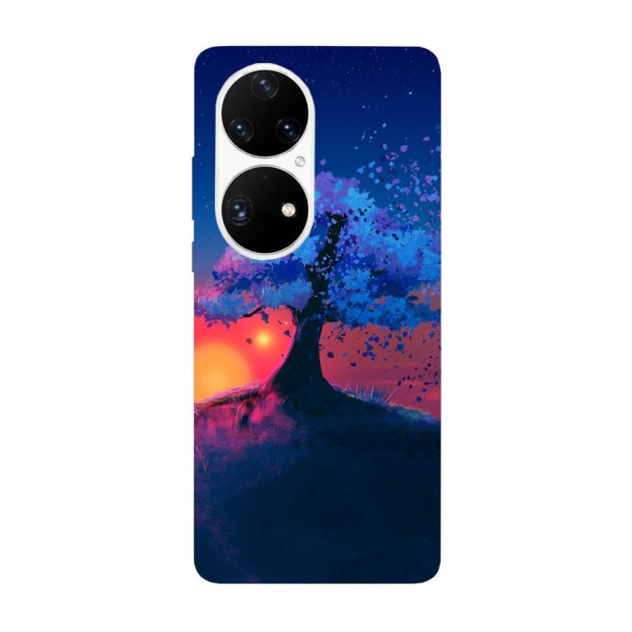 Husa compatibila cu Huawei Nova Y70 model Sundown fantasy tree, Silicon, TPU, Viceversa