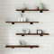 Rafturi de perete, 4 buc., stejar maro, 60x10x1,5 cm, lemn GartenMobel Dekor