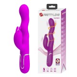Vibrator punct G si clitoris Pretty Love Laursen 1 mov cu rotatie 24,9 cm
