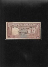 Rar! South Vietnam Vietnamul de sud 100 dong 1966 seria018273