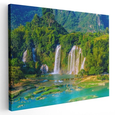 Tablou peisaj cascadele Detian China Tablou canvas pe panza CU RAMA 20x30 cm foto