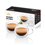 Set 2 cesti pentru espresso lung ETA 5180 91010, 160 ml, pereti dubli din sticla borosilicata