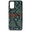Husa Samsung Galaxy S20 Plus, TPU Leather Snake, Verde, Protectie Premium