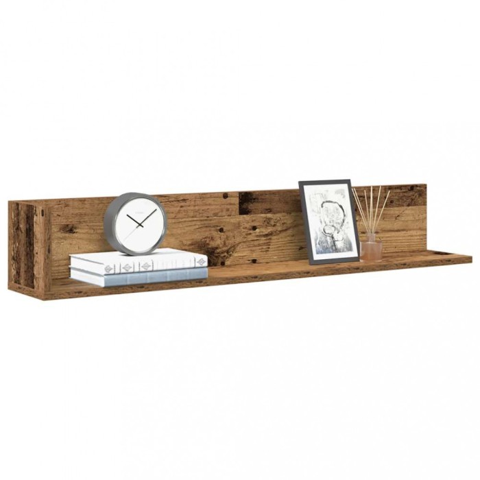 vidaXL Rafturi perete 2 buc. lemn vechi 100x16,5x16,5cm lemn prelucrat 860047