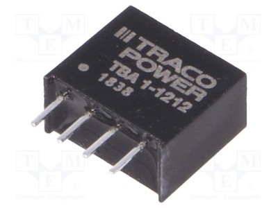 Convertor DC/DC 1W 10,8-13,2VDC la 12VDC 80mA TRACO POWER foto