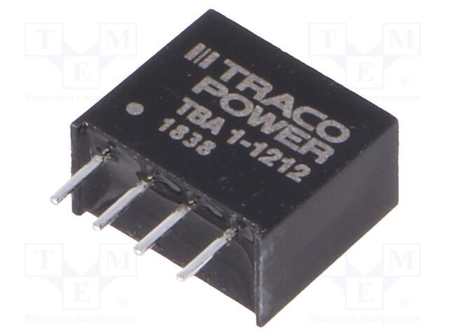 Convertor DC/DC 1W 10,8-13,2VDC la 12VDC 80mA TRACO POWER