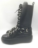 Ghete lux JOHN RICHMOND originale noi piele naturala foarte comode superbe 38, Negru