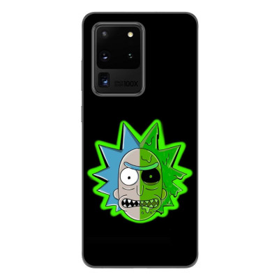 Husa compatibila cu Samsung Galaxy S20 Ultra Silicon Gel Tpu Model Rick And Morty Alien foto