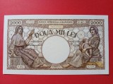 Bancnota 2000 lei 10 octombrie 1944 - filigran Traian - UNC++