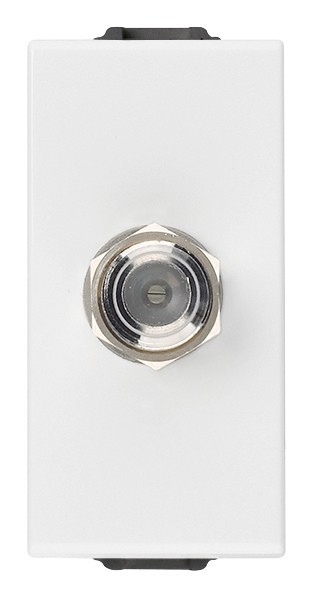Priza TV de capat tip F 1M Vimar Neve alb 09318