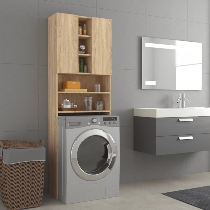 Gossi dulap masina de spalat, stejar sonoma, 64x25,5x190 cm