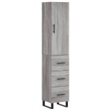 Dulap inalt, gri sonoma, 34,5x34x180 cm, lemn prelucrat
