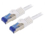 Cablul patch S/FTP 6a 1m LSZH alb 26AWG, Logilink