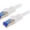 Cablul patch S/FTP 6a 1m LSZH alb 26AWG