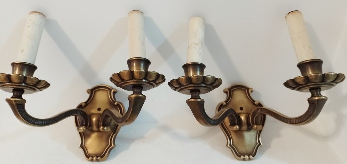 Set de 2 superbe aplice din bronz