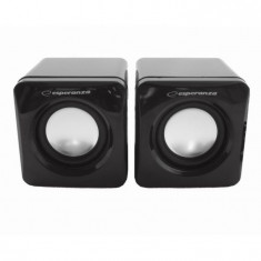 Boxe stereo pasive 6W RMS, USB, 4 Ohmi, control volum, Esperanza