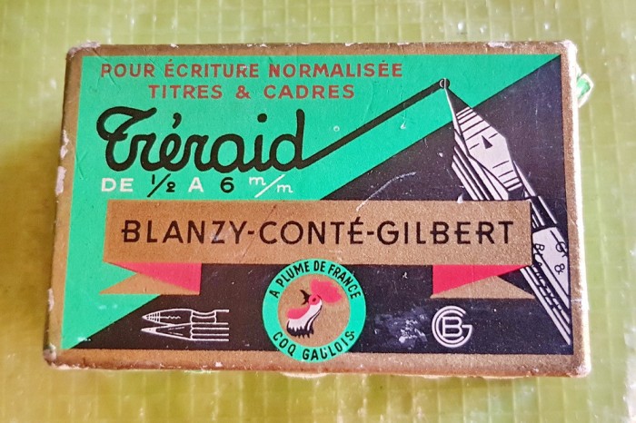 G283-Cutie Penite vechi 30 bucati TRERAID Sergent Major Blanzy-Conte-Gilbert Franta interbelica otel inoxidabil.
