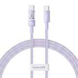 CABLU alimentare si date Baseus Gem, Fast Charging Data Cable pt. smartphone, USB Type-C la USB Type-C 100W, 2m, mov &quot;P10373000511-01&quot; (timbru verde 0