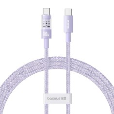 CABLU alimentare si date Baseus Gem, Fast Charging Data Cable pt. smartphone, USB Type-C la USB Type-C 100W, 2m, mov &quot;P10373000511-01&quot; (timbru verde 0