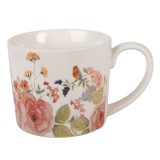 Cumpara ieftin Cana portelan multicolor Flowers 12x8x7 cm / 275 ml