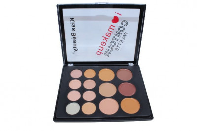 Paleta corectoare Kiss Beauty, I Love Contour Palette, 14 culori foto