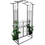 Arcada metalica, pergola, pentru gradina, cu portita, 106x50x217 cm