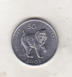 Bnk mnd Somalia 50 shillings 2002 unc , maimuta, Africa