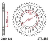 Cumpara ieftin Pinion transmisie spate JT Sprockets Aluminiu JTA486, 47 dinti