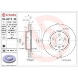 Set disc frana Land Rover Discovery 3 (L319) 07.04-09.09, Discovery 3 Van (L319) 01.07-07.09, Discovery 4 (L319) 09.09-12.18, Discovery 4 Van (L319), BREMBO