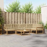 vidaXL Set de canapele de exterior 6 pcs Alb și Bej 79 x 79 x 37 cm 3386472