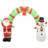 Cumpara ieftin Decoratiune gonflabila Mos Craciun si om de zapada, LED, 223 cm