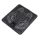 Covoras de masaj pentru picioare, ems, 4 niveluri de intensitate, incarcare usb, ecran led, telecomanda inclusa, negru, Flippy