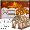 Set Forme Tăiere Căsuță Turtă Dulce 3D, 10 Matrițe Metalice Argintii, Ruhhy - Accesorii Grătar, Crăciun, Familie