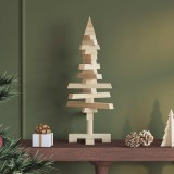 vidaXL Brad de Crăciun din lemn decorativ, 60 cm, lemn de pin masiv