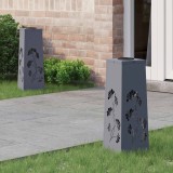 vidaXL Lumină LED Solară pentru Alei 2 pcs Antracit 879753