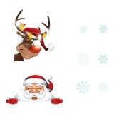 Set 4 foi cu stickere decorative pentru Craciun, PVC, multicolor